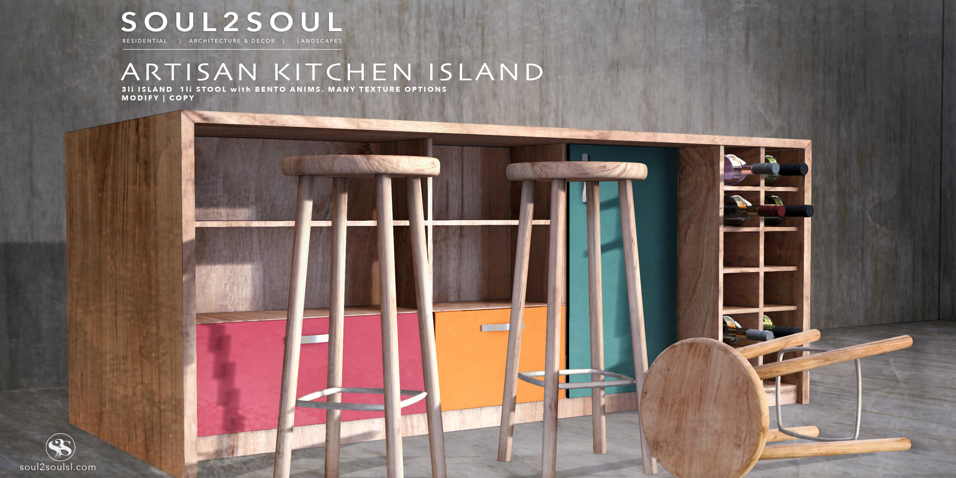 Artisan Kitchen Island at Soul2Soul mainstore